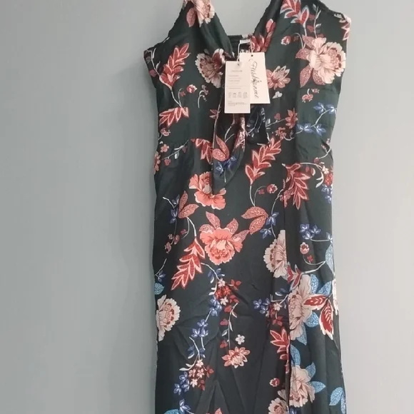 NWT Fashionme Floral V-Neck Spaghetti-Strap Maxi Dress Size XL - Picture 5 of 9